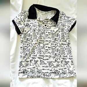 Kids - SHEIN collared math shirt. Size 6Y